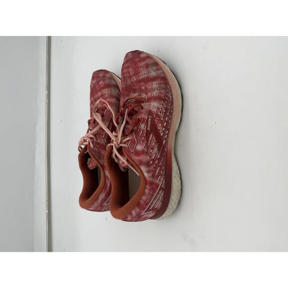 Brooks Ghost 13 Red Space Dye Sneakers Sz 11 Womens - Picture 2 of 5